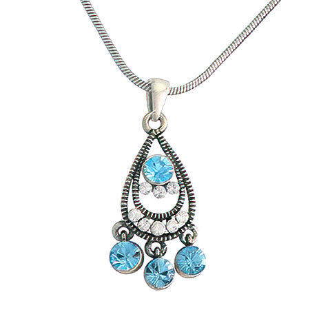 Blue Bell Necklace & Earring Set