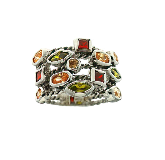 Autumn Ring with gems stones