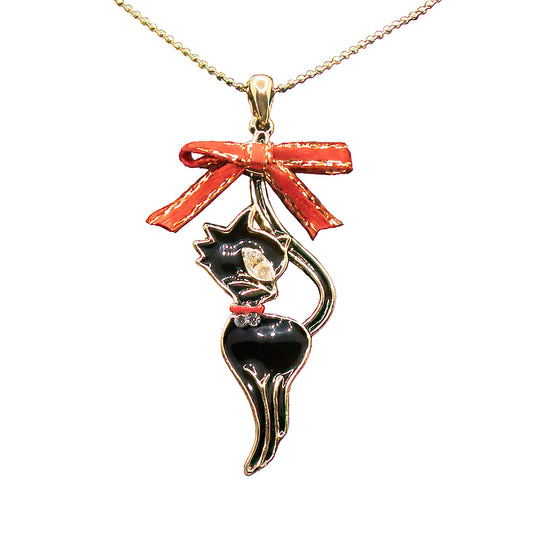 Bowie Black Cat Kids Necklace