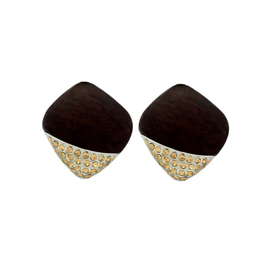 Brown Velvet Earrings