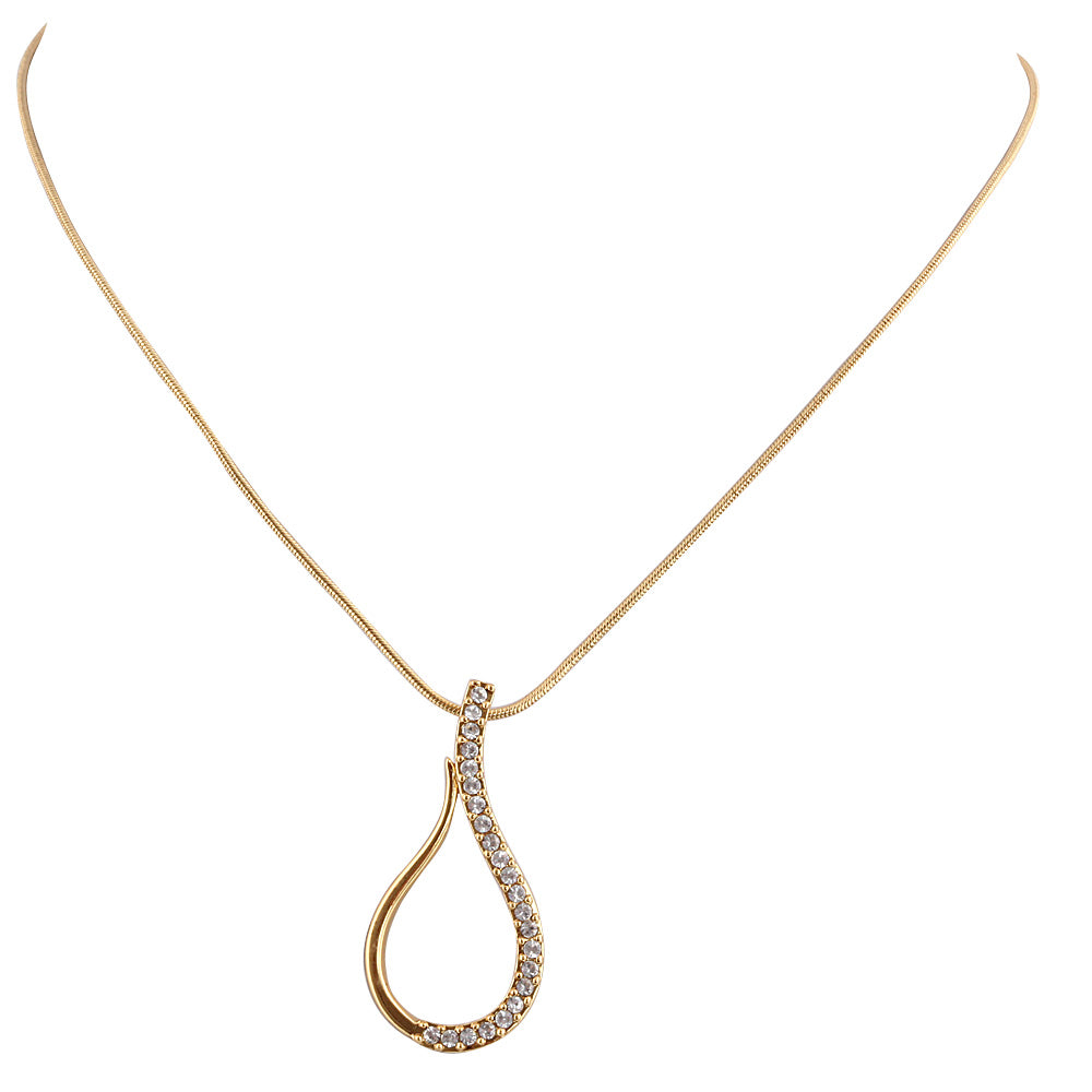 Gold Tear Drop Necklace Plus Matching Earrings FREE