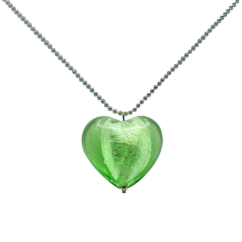 Mermaid Heart Venetian Glass Necklace