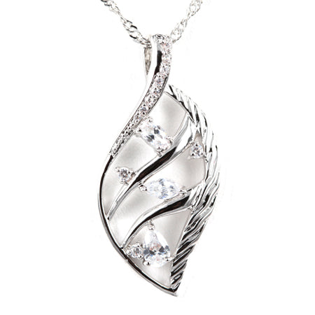 Lavender Leaf & Leaf Necklace