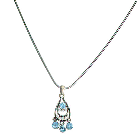 Blue Bell Necklace & Earring Set