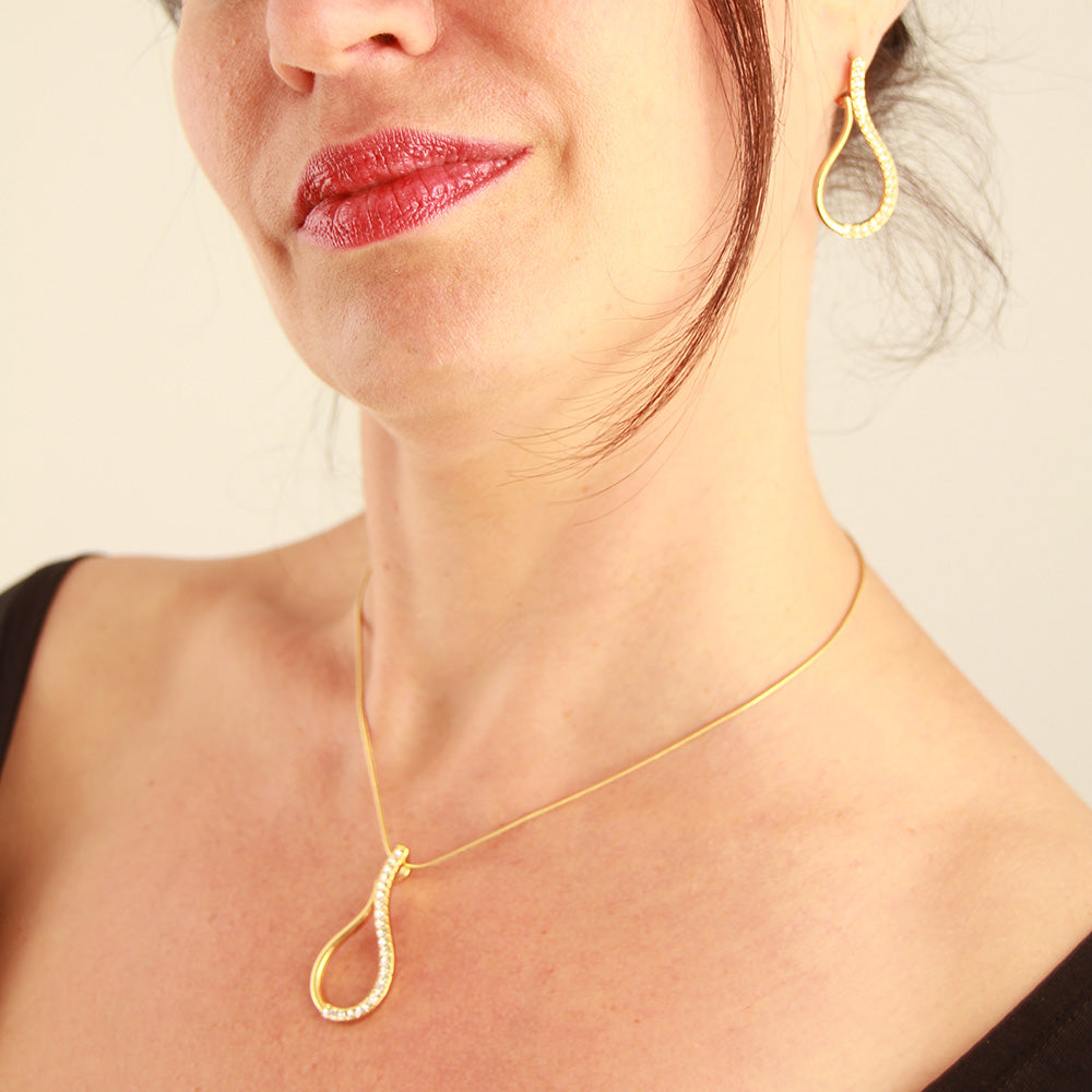 Gold Tear Drop Earrings