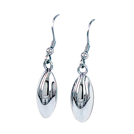 Oval Drop Stainless Steel Earrings