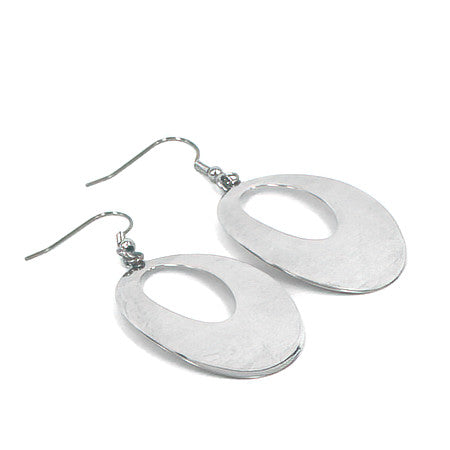 Classic Oval Stainless Steel Earrings