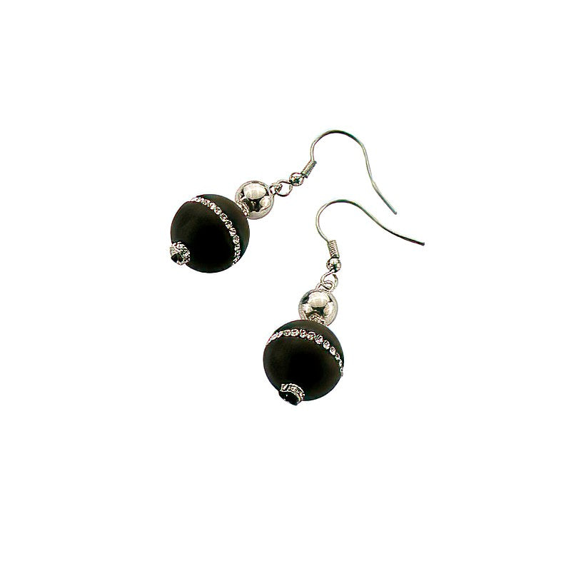 Black Bauble Earrings