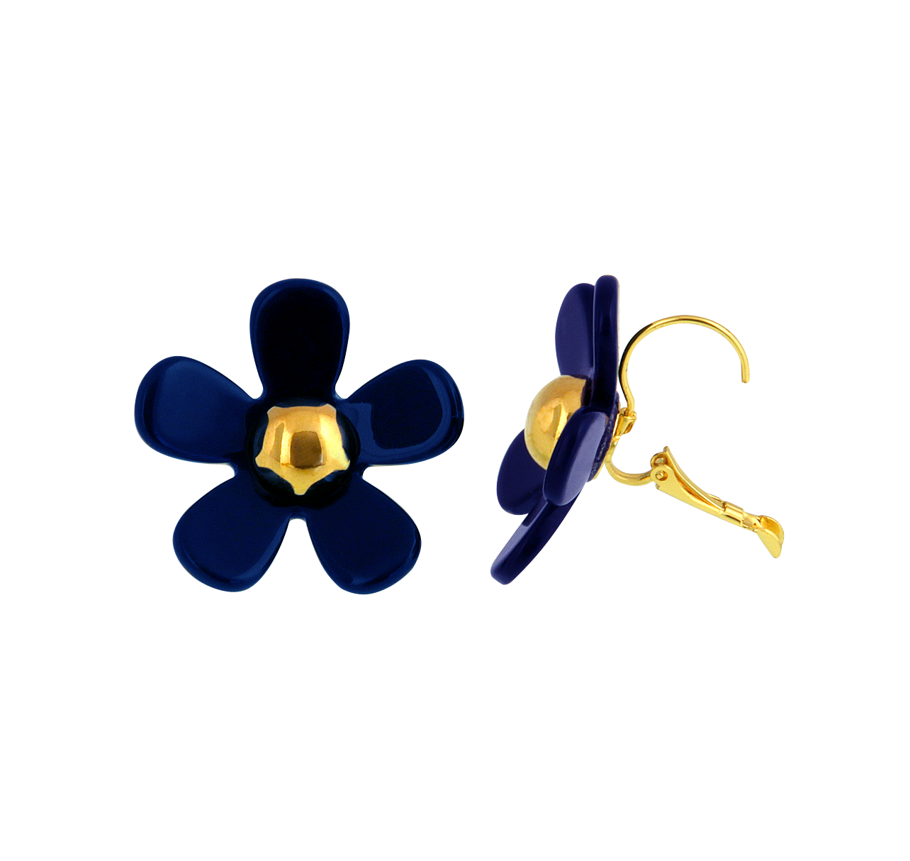 Blue Daisy Earrings