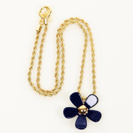 Blue Daisy Necklace