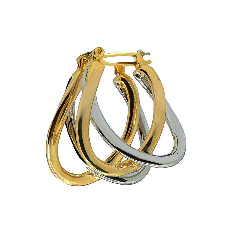 Carmen Big Gold & Silver Hoop Earrings