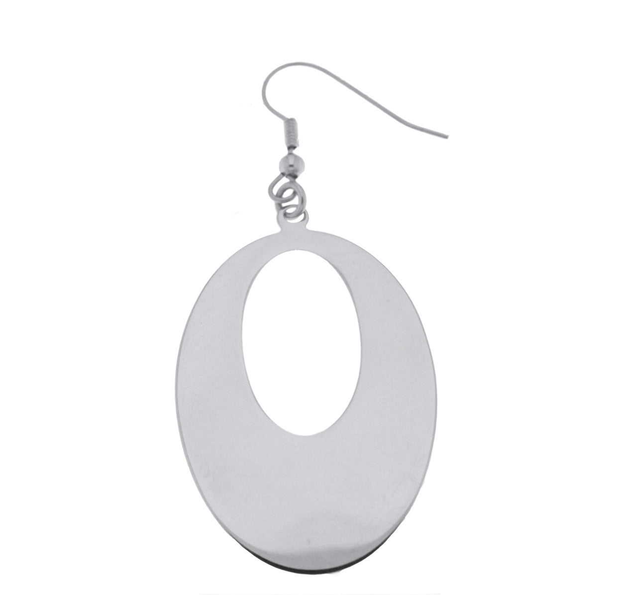 Classic Oval Stainless Steel Earrings