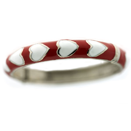 Red Heart Enamel Bangle