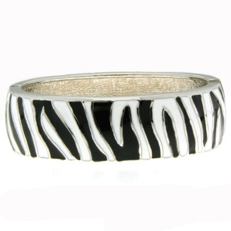 Zebra Enamel Bangle