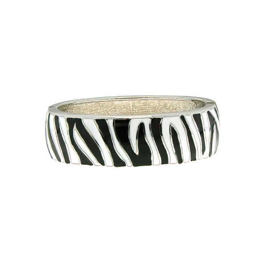 Zebra Enamel Bangle