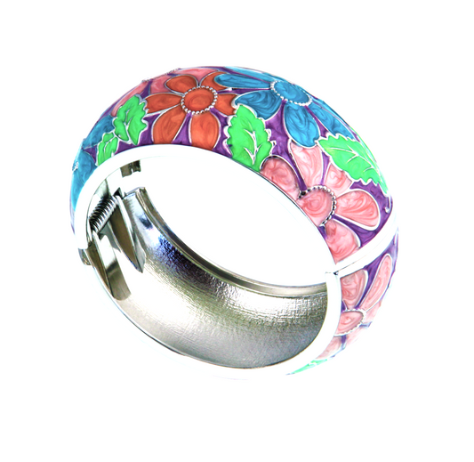 Flower Power Enamel Bangle