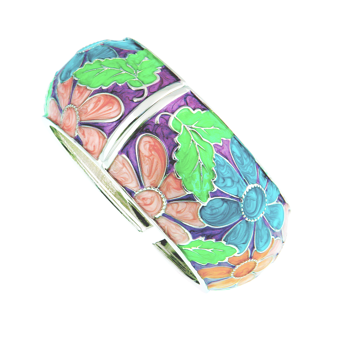 Flower Power Enamel Bangle