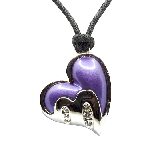 Lilac Hearts Necklace