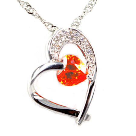 Heart on Fire Necklace