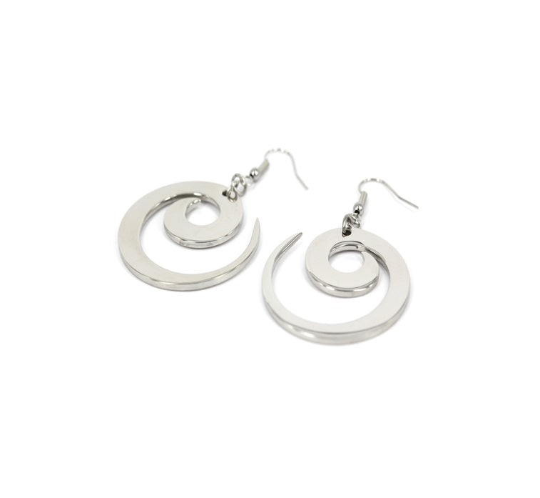 Swirl Stainless Steel Earrings