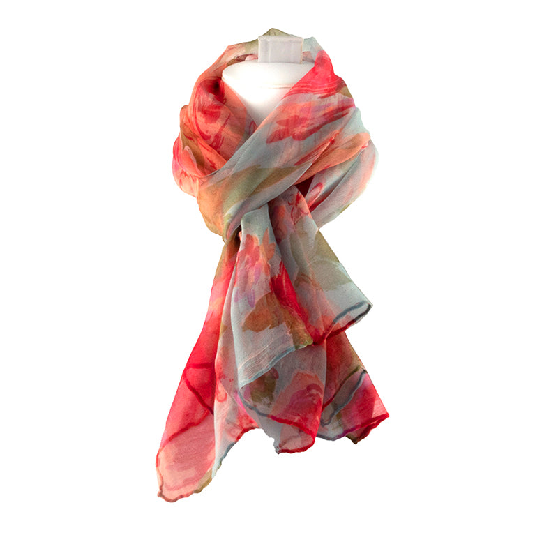 Scarf - 100% Silk - Autumn Tones