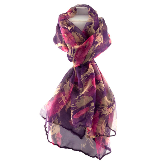 Scarf - 100% Silk Purple Passion