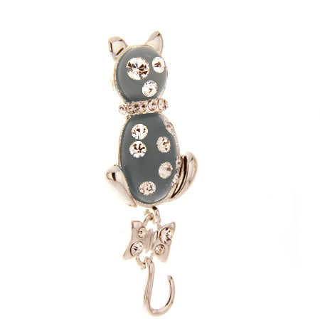 Brooch - Grey Cat