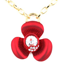 Poppy Necklace Red or Blue