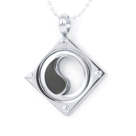 Ying Yang Spinner Stainless Steel Necklace