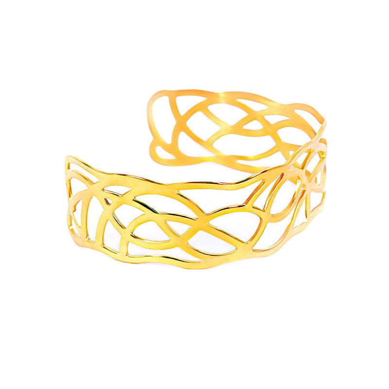 Weave Gold Bangle