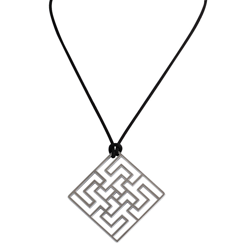 Maze - Circle or Square Necklace